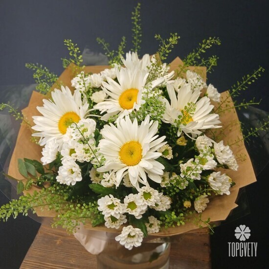 Букет из 5 Садовых Ромашек