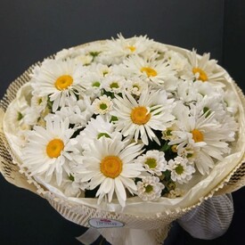 Букет из 7 Садовых Ромашки и Хризантемы