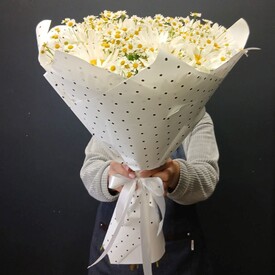 Букет из 9 Ромашек и танацетума