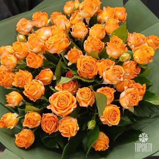 букет из 15 кустовых пионовидных роз 50см