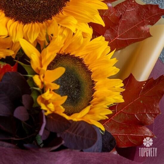 Букет из 3 подсолнухов 