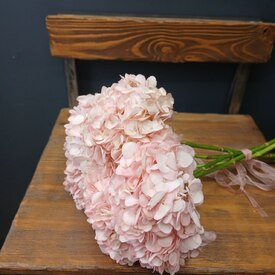 Букет из 5 розовых гортензий