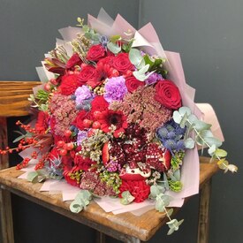 Букет из роз и гербер Аврора