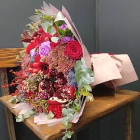 Букет из роз и гербер Аврора