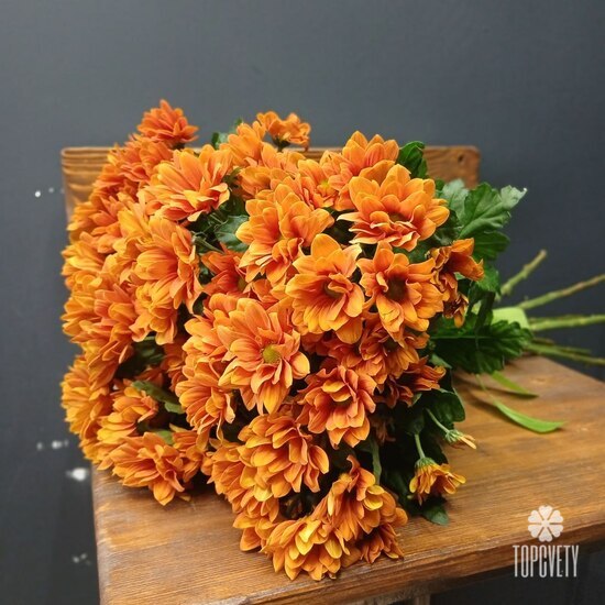 букет из 9 кустовых хризантем 