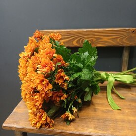 букет из 9 кустовых хризантем 