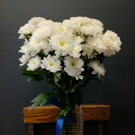 Букет из 9 кустовых хризантем