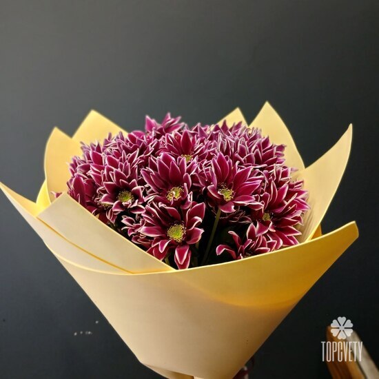 букет из 9 кустовых хризантем