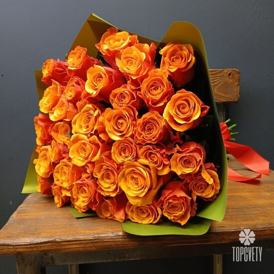 Букет из 35 роз Испания 50см