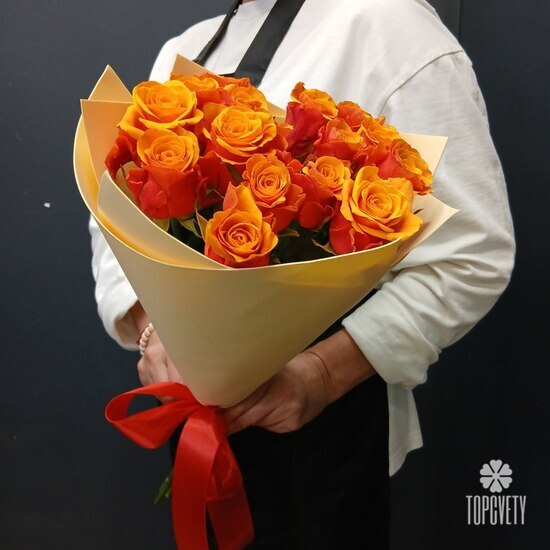 Букет из 15 роз Испания 50см