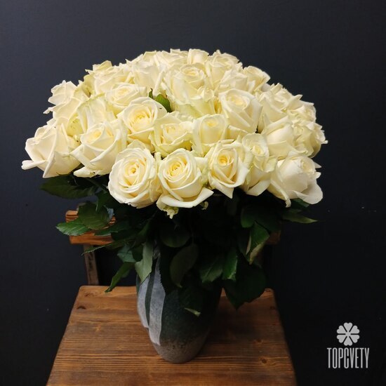 Букет из 35 роз Аваланж 50см