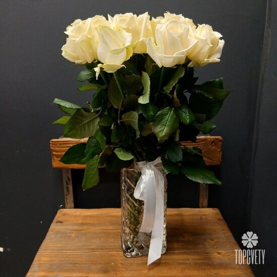 Букет из 15 роз Аваланж 50см