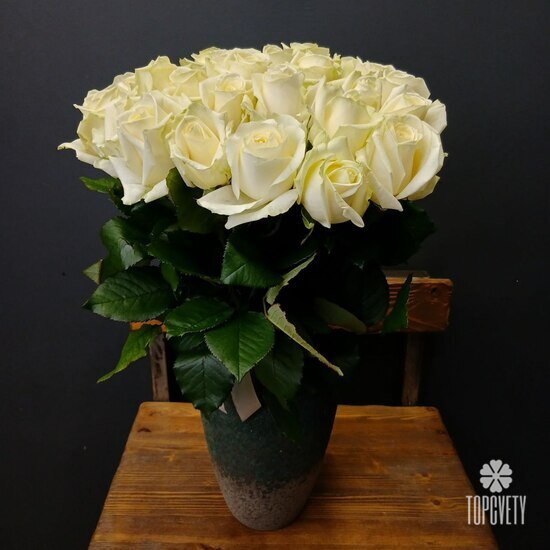 Букет из 25 роз Аваланж 50см