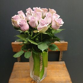 Букет из 15 сиреневых роз 50см