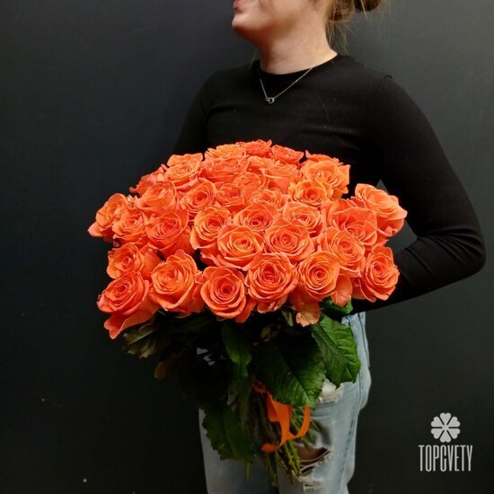 Букет из 35 роз Кения 50см