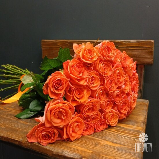 Букет из 35 роз Кения 50см