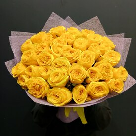 Букет из 35 жёлтых роз Кения 50см