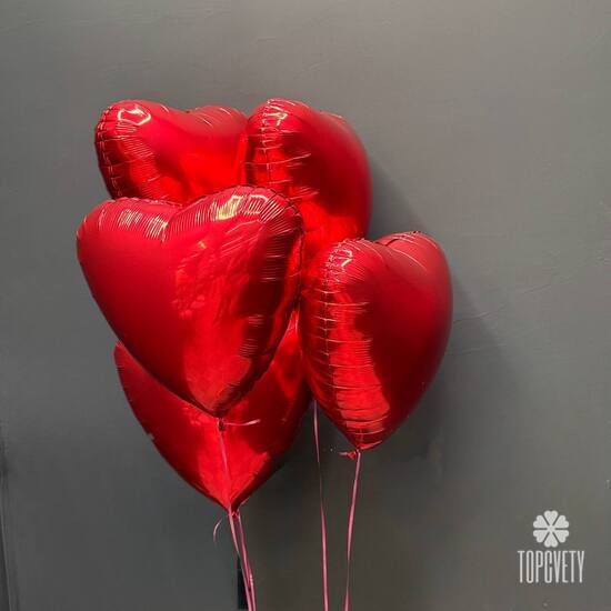 Набор шаров 5 шт Сердце