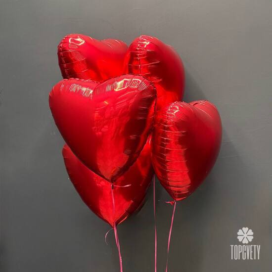 Набор шаров 5 шт Сердце