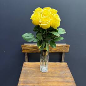 Букет из 7 роз Хай Елоу 50см 