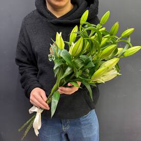 Букет из 3 белых Лилий