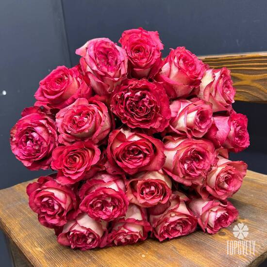 Букет из 21 розы Кения 50см