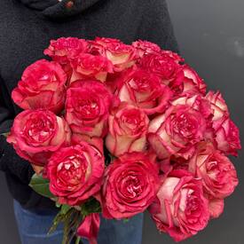 Букет из 21 розы Кения 50см