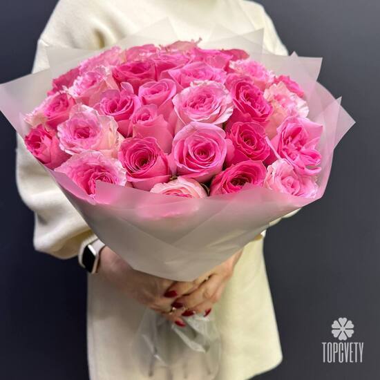 Букет из 35  роз Кения 50см