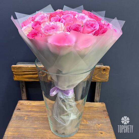 Букет из 35  роз Кения 50см