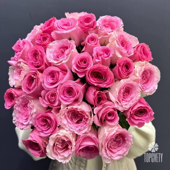 Букет из 35 роз Кения 50см