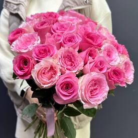 Букет из 35 роз Кения 50см