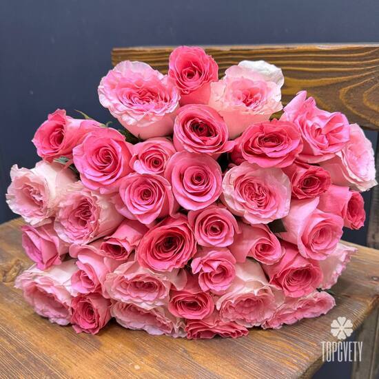 Букет из 35 роз Кения 50см