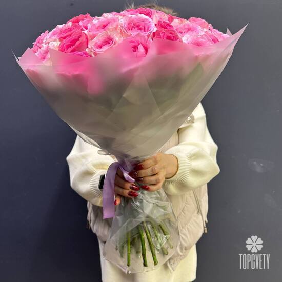 Букет из 51 розы Кения 50см