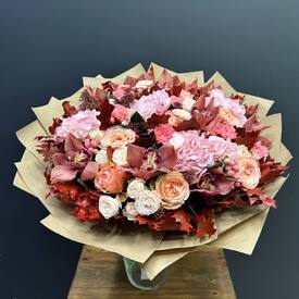 Букет из роз, орхидеи и гортензии Элегия