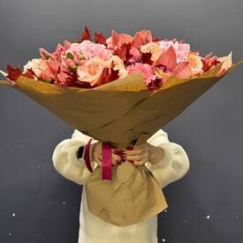 Букет из роз, орхидеи и гортензии Элегия