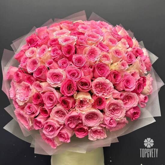 Букет из 101 розы Кения 50см