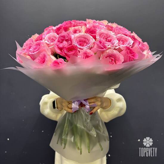 Букет из 101 розы Кения 50см