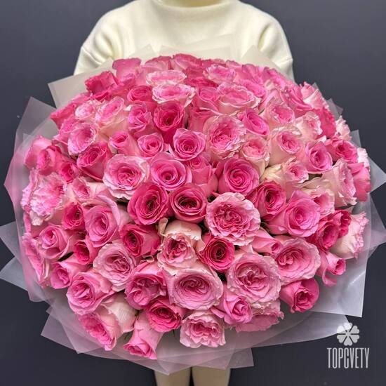 Букет из 101 розы Кения 50см