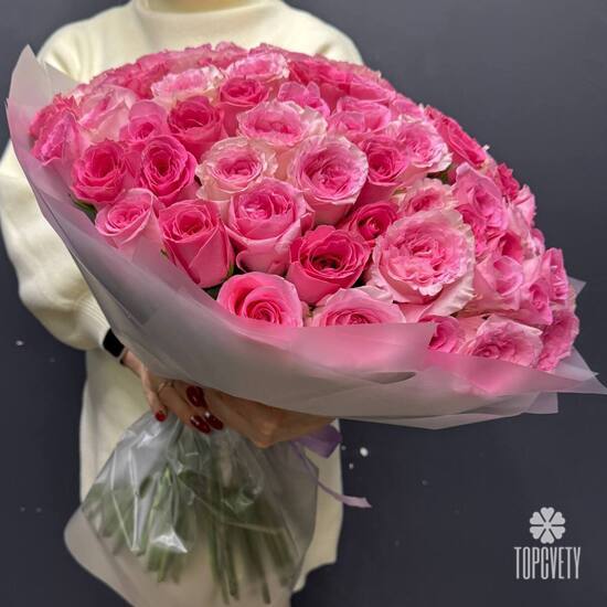 Букет из 101 розы Кения 50см