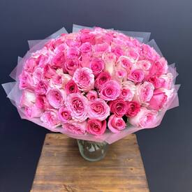 Букет из 101 розы Кения 50см