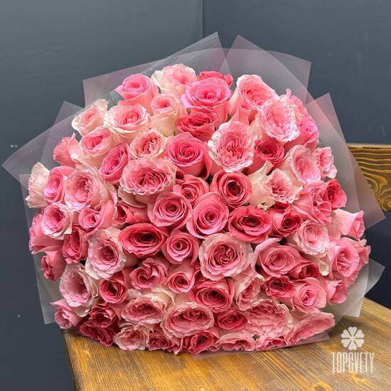 Букет из 75 роз Кения 50см