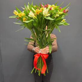 Букет из 15 альстромерии