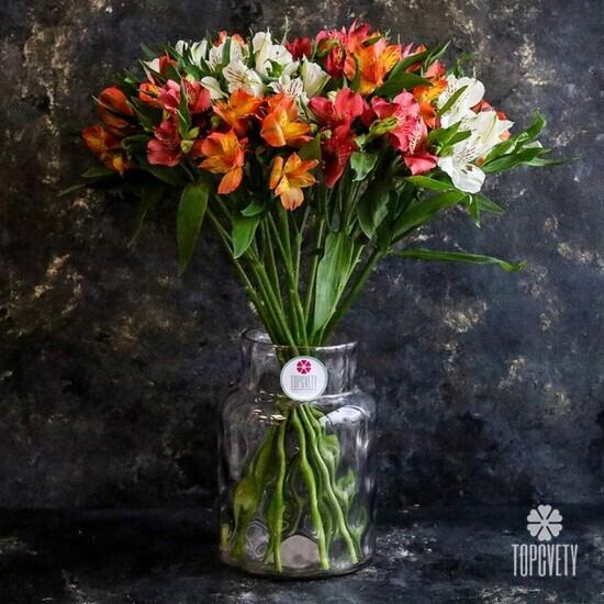 Букет из 21 альстромерии микс