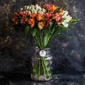 Букет из 21 альстромерии микс