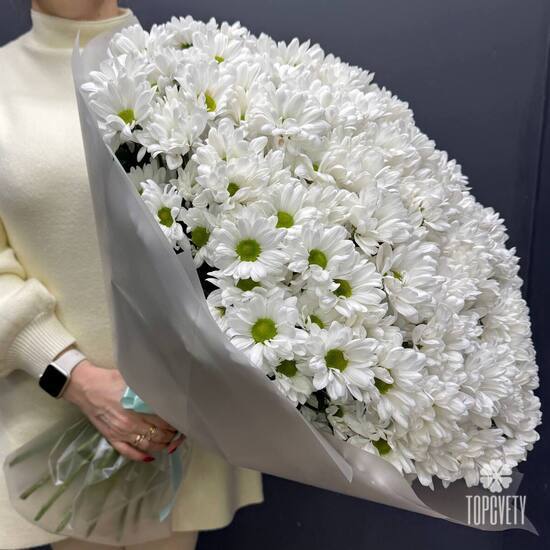 Букет из  51 кустовой хризантемы  Бокарди