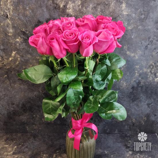 Букет из 25 розовых роз Пинк Флойд 70см