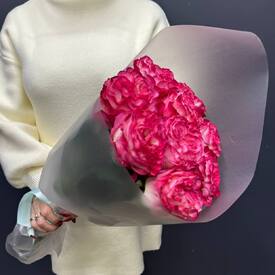 Букет из 9 пионовидных роз Эквадор 50см