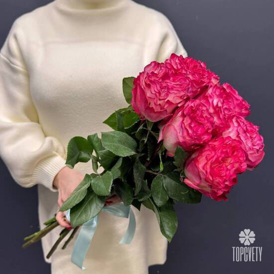 Букет из 9 пиновидных роз Эквадор 50см