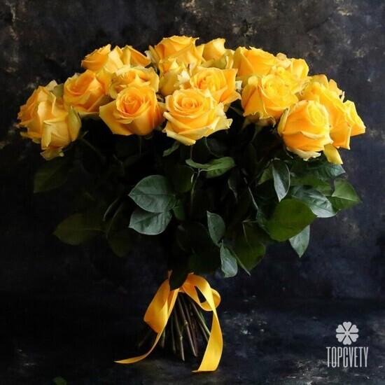 Букет из 25 желтых роз
