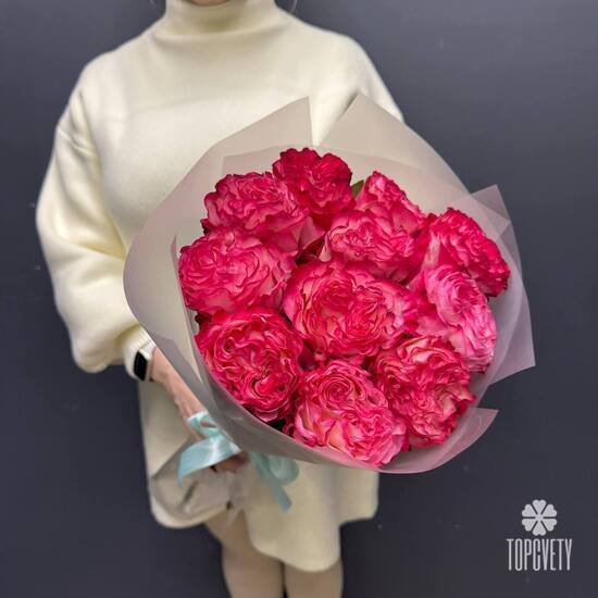 Букет из 11 пиновидных роз Эквадор 50см 